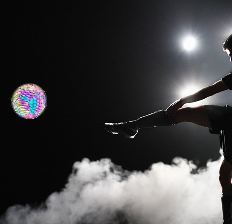 Cousu à la Machine de Football Réfléchissant Lumineux Football