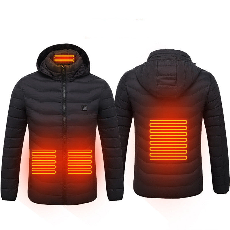 Nouvelle veste chauffante USB, manteau électrique en coton avec chauffage, vêtement thermique, gilet chauffant pour homme, vêtements d'hiver