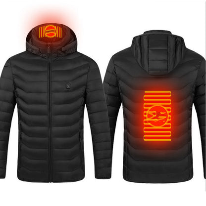 Nouvelle veste chauffante USB, manteau électrique en coton avec chauffage, vêtement thermique, gilet chauffant pour homme, vêtements d'hiver