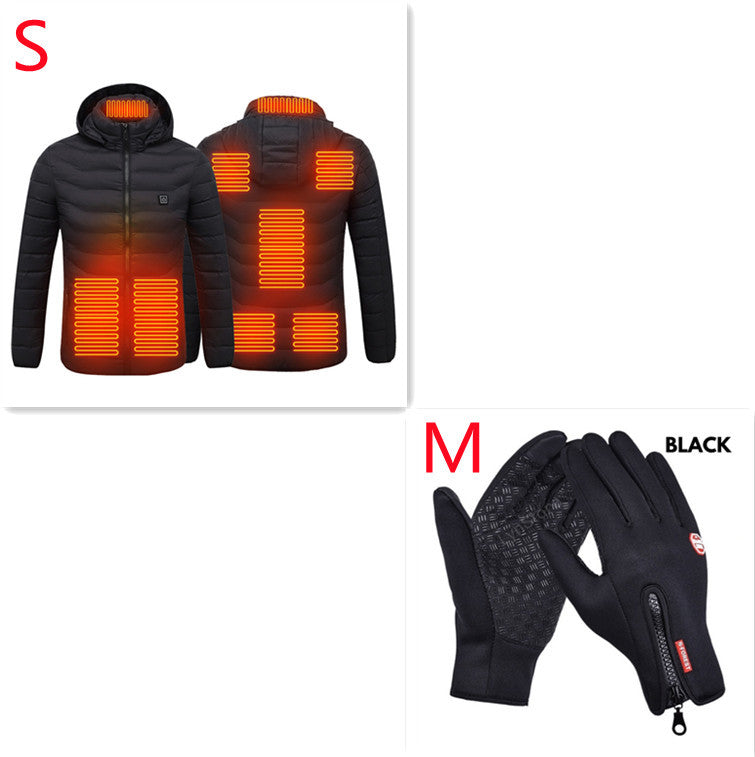 Nouvelle veste chauffante USB, manteau électrique en coton avec chauffage, vêtement thermique, gilet chauffant pour homme, vêtements d'hiver