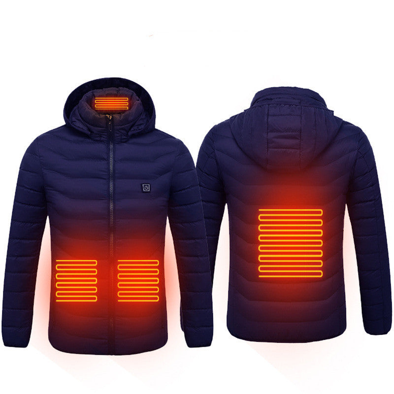 Nouvelle veste chauffante USB, manteau électrique en coton avec chauffage, vêtement thermique, gilet chauffant pour homme, vêtements d'hiver