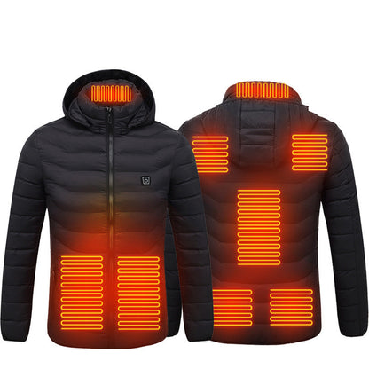 Nouvelle veste chauffante USB, manteau électrique en coton avec chauffage, vêtement thermique, gilet chauffant pour homme, vêtements d'hiver